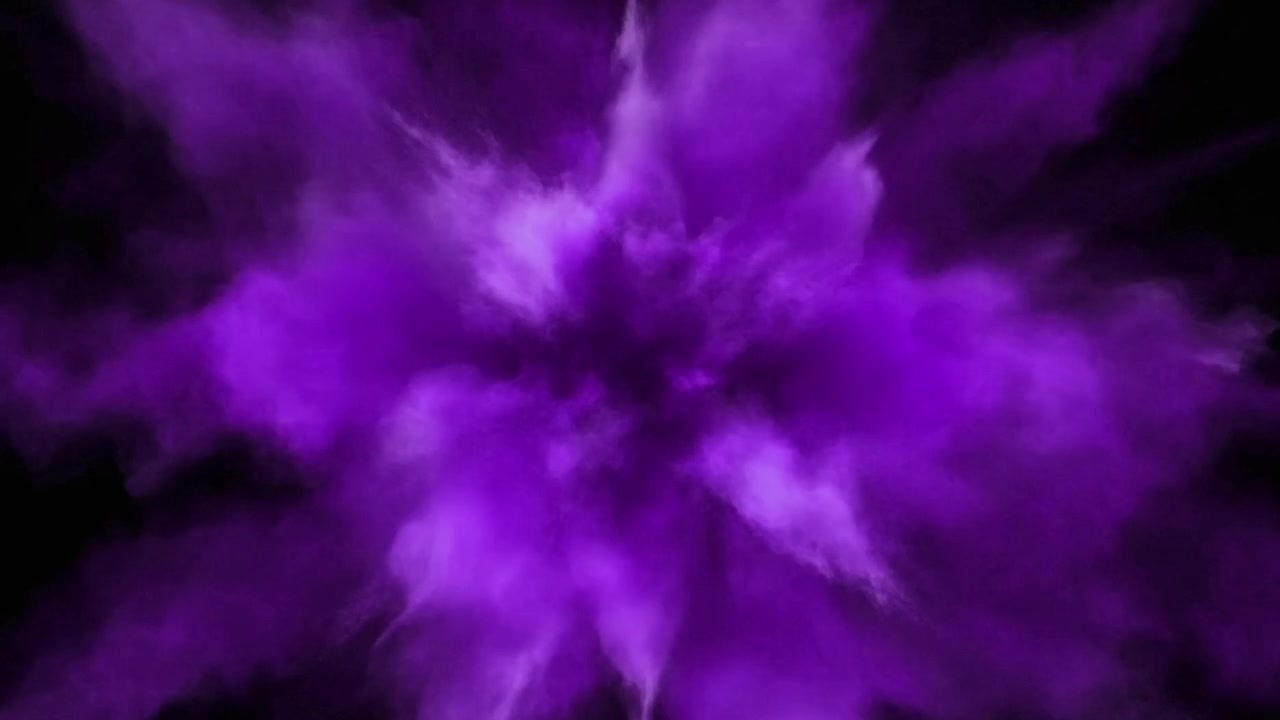 Lilla pulvereksplosion mod sort baggrund