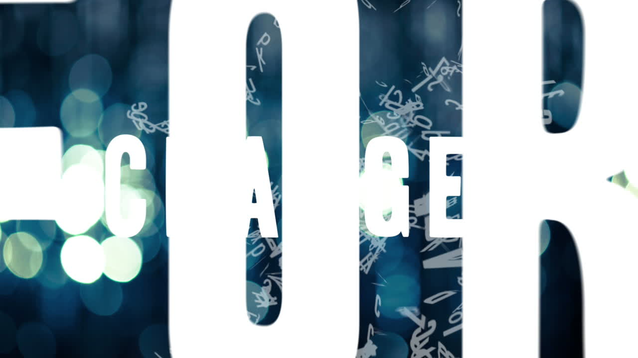 텍스트에 대한 세부적인 3d 애니메이션 그래픽