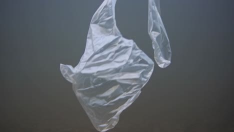 plastic bag floating in the water