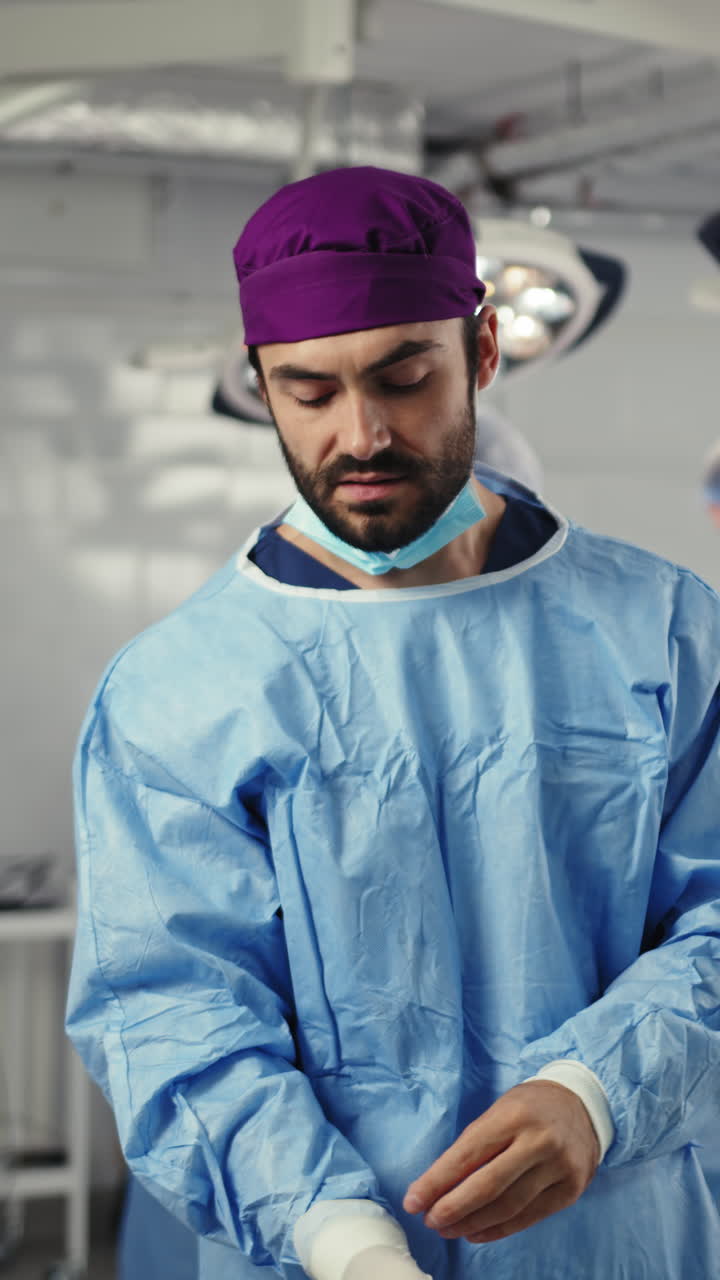 Surgeon ready in operating room