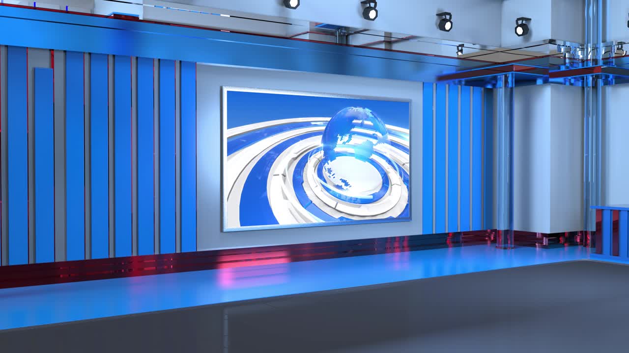 3D 가상 TV 스튜디오 뉴스