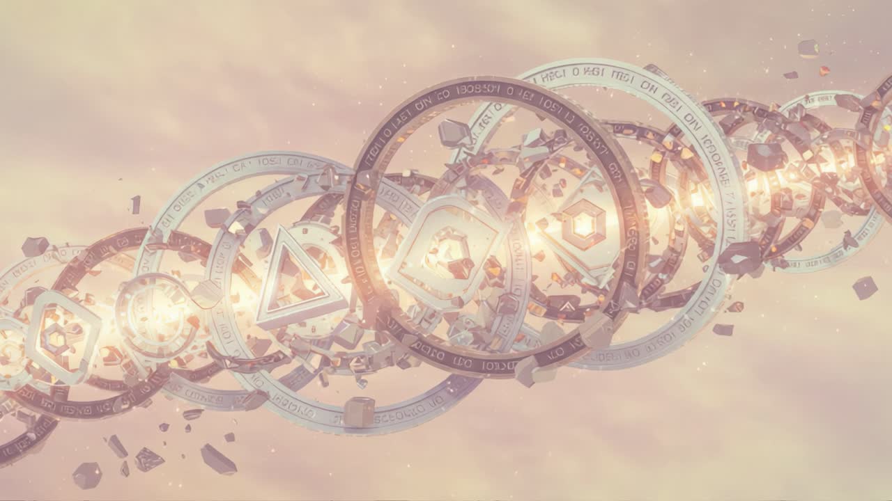 A Stunning Visual Exploration of Abstract Forms and Fractured Geometry, Capturing the Essence of Light and Motion in a Surreal Digital Realm