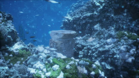 ancient column underwater ruins