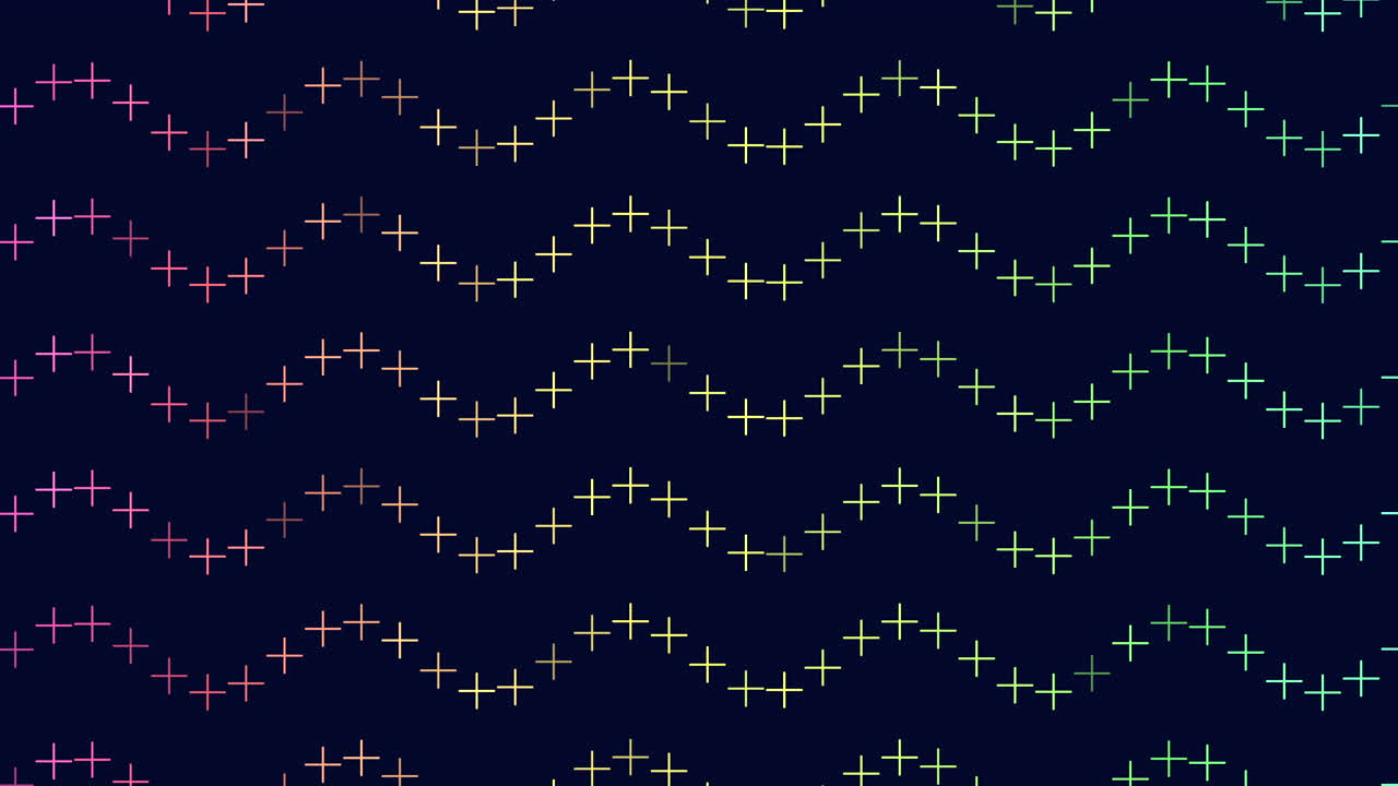 네온 그라데이션으로 무지개 십자가 패턴