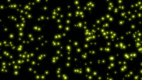 animación de una esfera amarilla brillante que cae sobre un fondo negro