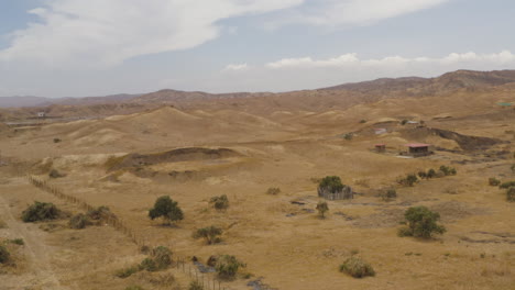 aerial view of a desert in peru, drone.