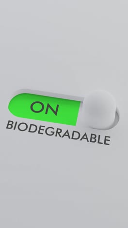 encendiendo el interruptor biodegradable vídeo vertical