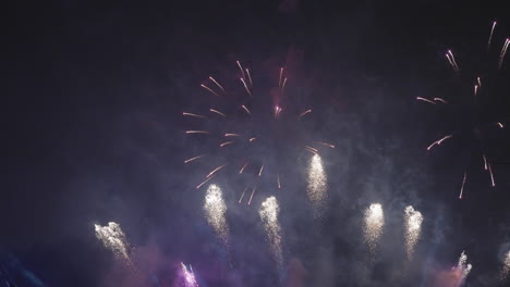 bright fireworks sparkling against the dark night sky