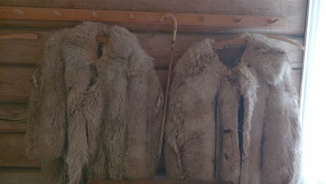 embrace the rugged beauty of norway with a traditional fur coat