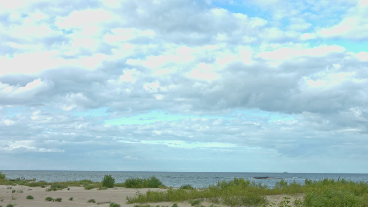 The Baltic Sea coast landscape with sea nad dune