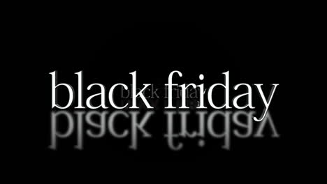 rolling black friday text on black gradient color