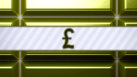 british pound icon. looping footage has 4k resolution.