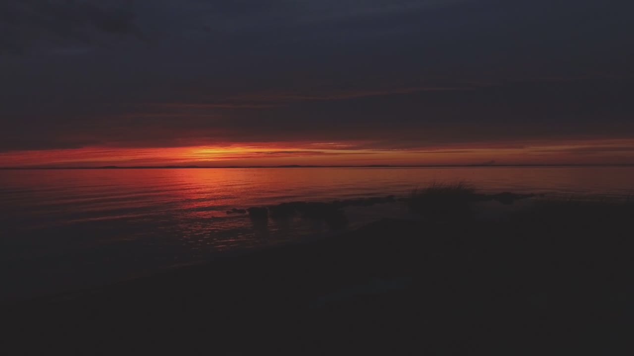 Kurische Nehrung und Haff bei spätem Sonnenuntergang-3