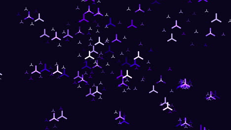 Formation-of-majestic-purple-and-white-airplanes-illuminate-the-night-sky