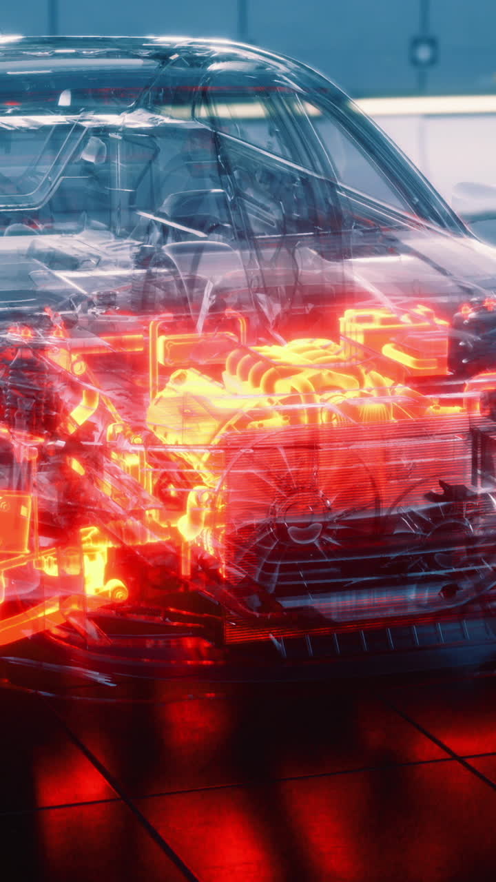 Clear car design showcases vibrant internal mechanics and artistry ...