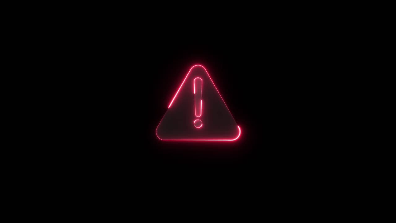 señal de advertencia de neón