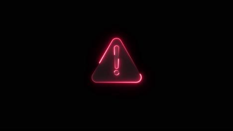 neon warning sign