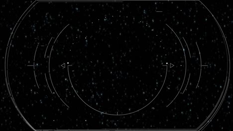 spaceship hud display scanning bright blinking stars