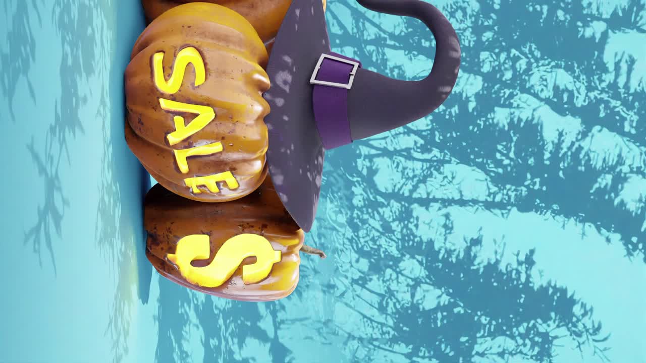 ventas de octubre halloween calabazas animación vetical