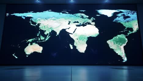 a stunning visualization of global geography: a detailed representation of earth with emphasis on continents and landforms showcased on modern display technology