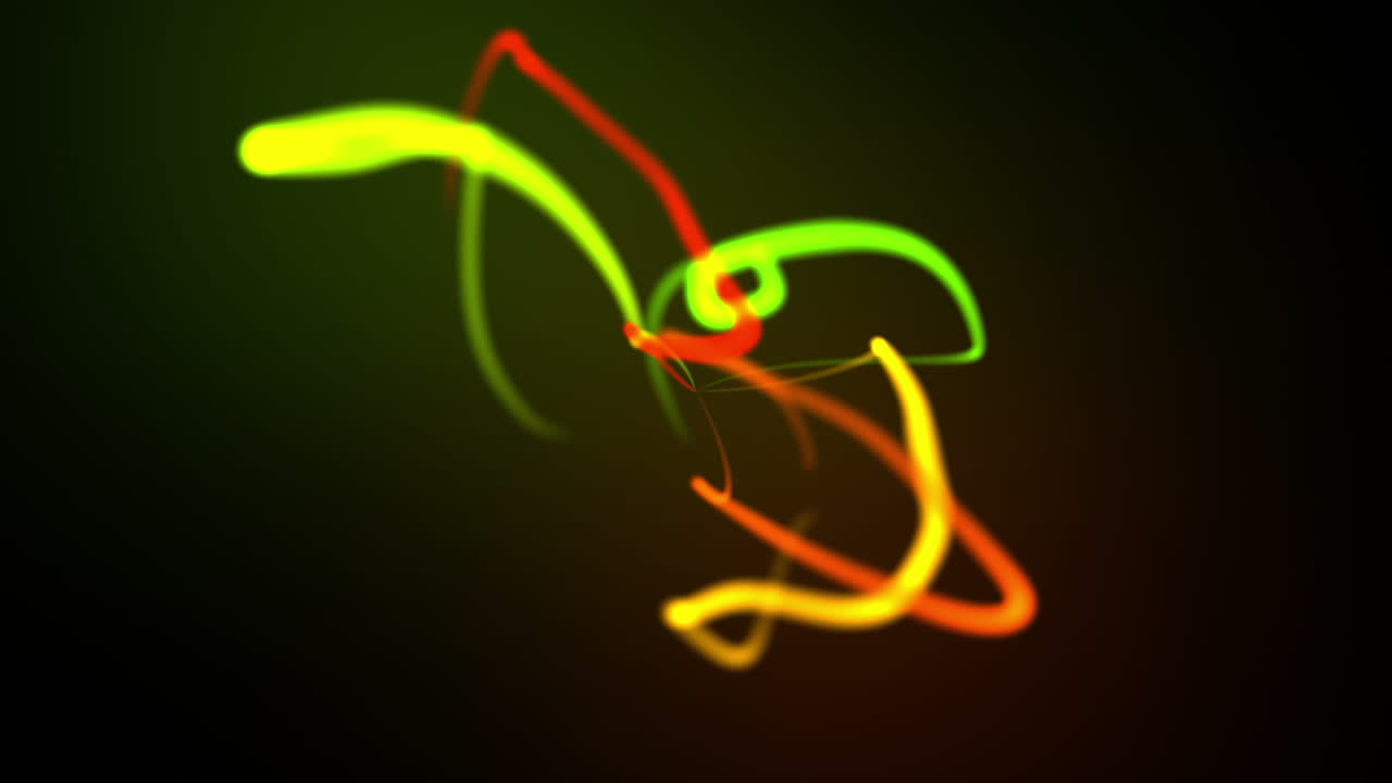 rayo de luz en naranja y verde