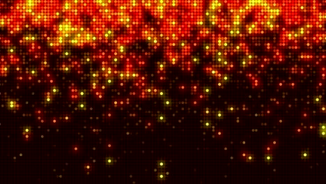 retro flashing orange led equalizer seamless loop. modern decoration polka dot video animation background.