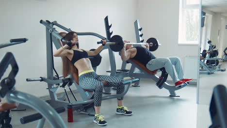 couple workout in gym