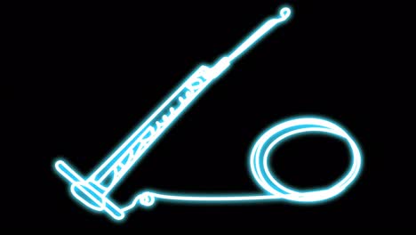 neon syringe symbol.