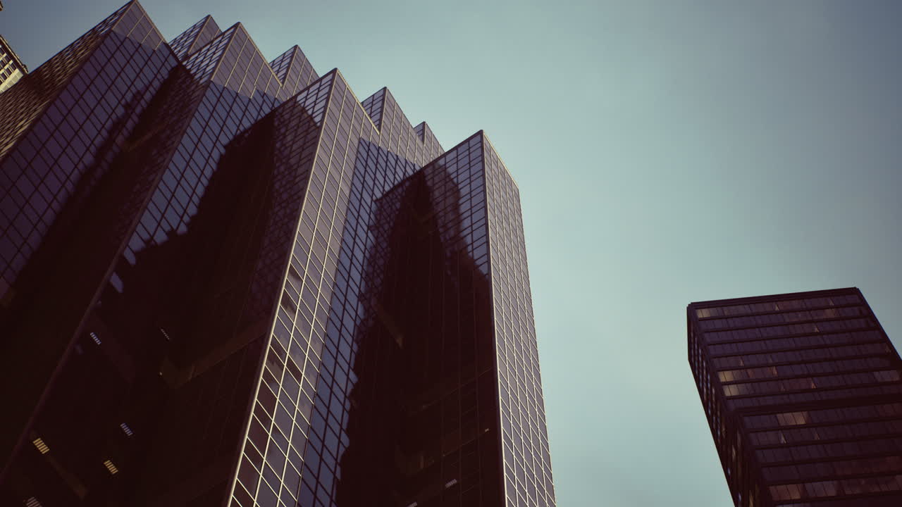 Modern architecture showcases stunning skyscrapers under clear sky