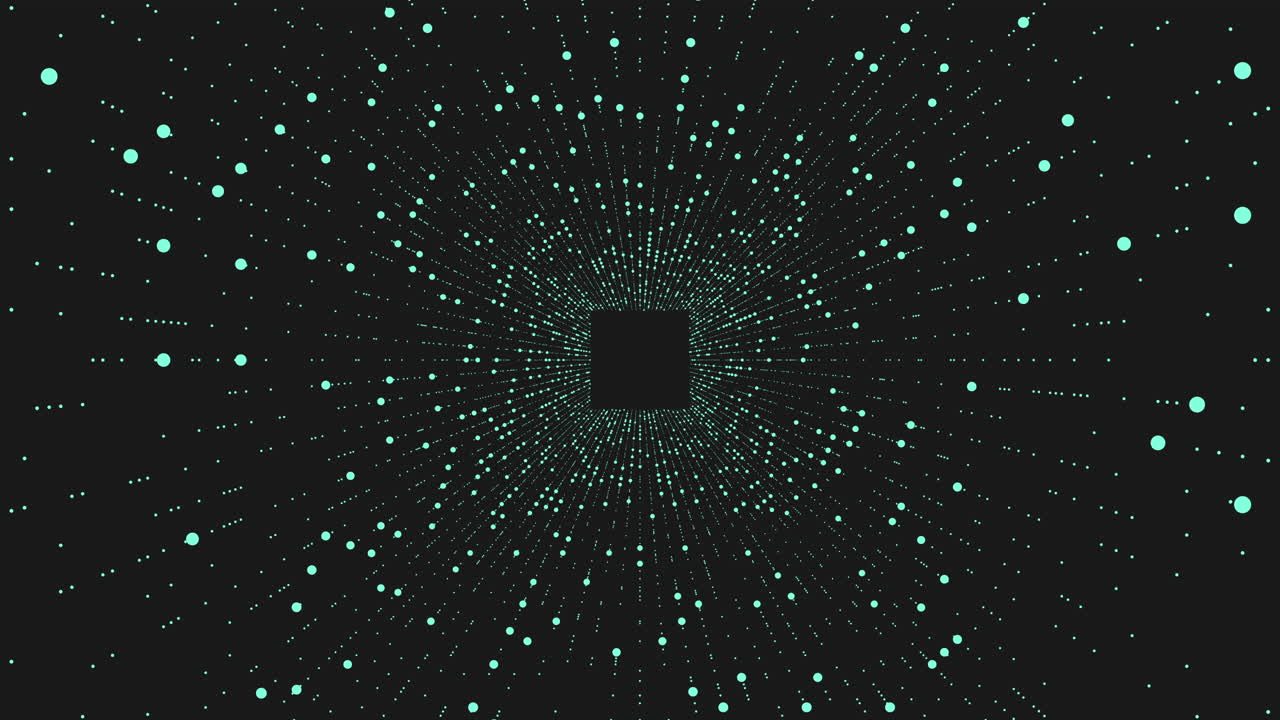 el patrón circular dinámico de puntos negros y verdes crea una energía futurista