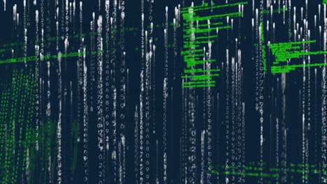 animación del procesamiento de datos sobre el fondo de la marina