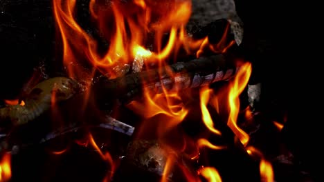 coal fire burning