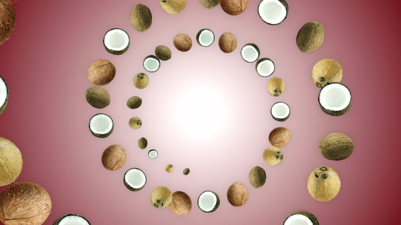 cocos que caen, con el canal alfa