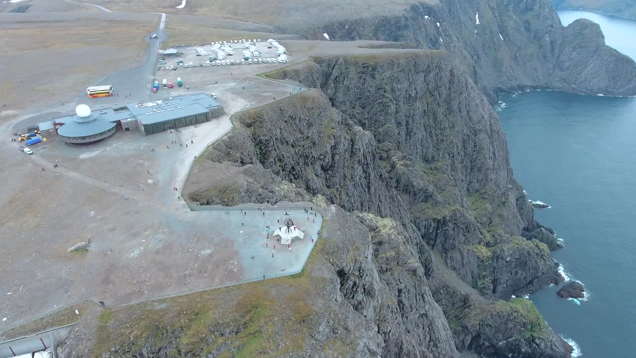 노르웨이 북부의 북쪽 케이프 (nordkapp).