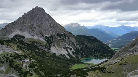 large and tall dramatic mountain nature landscape in