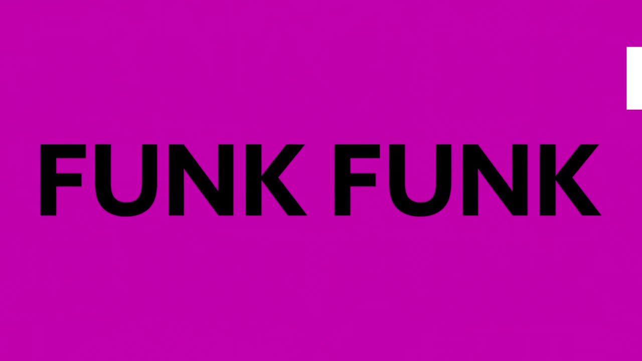 animación de la palabra vibra en blanco y negro moviéndose y distorsionando en naranja luego rosa