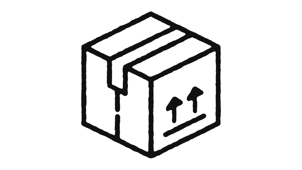 화물 배달 아이콘 애니메이션 영상 및 알파 채널