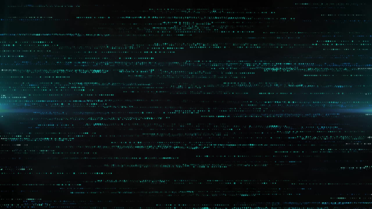 Animation of light and horizontal blue and white lines of interference on black background