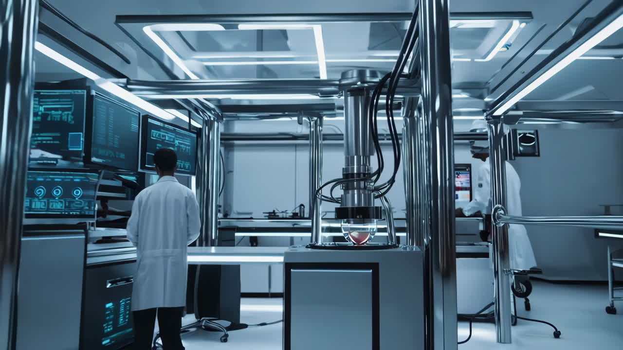 High-Tech Industrial Machinery in a Laboratory Setting