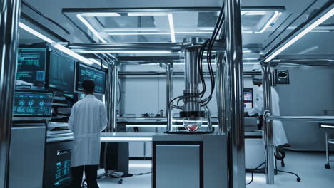 high-tech industrial machinery in a laboratory setting
