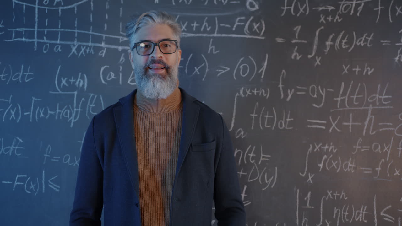 Math Professor Giving a Lecture