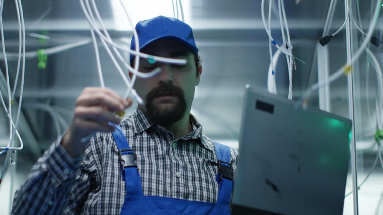 IT Technician Working in a Data Center