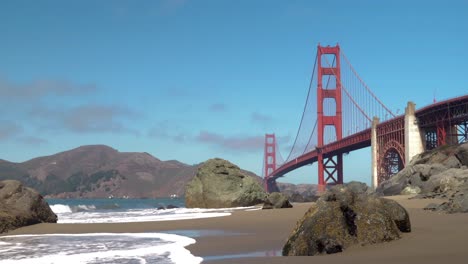 golden gate bridge view from san francisco's marshell's beach