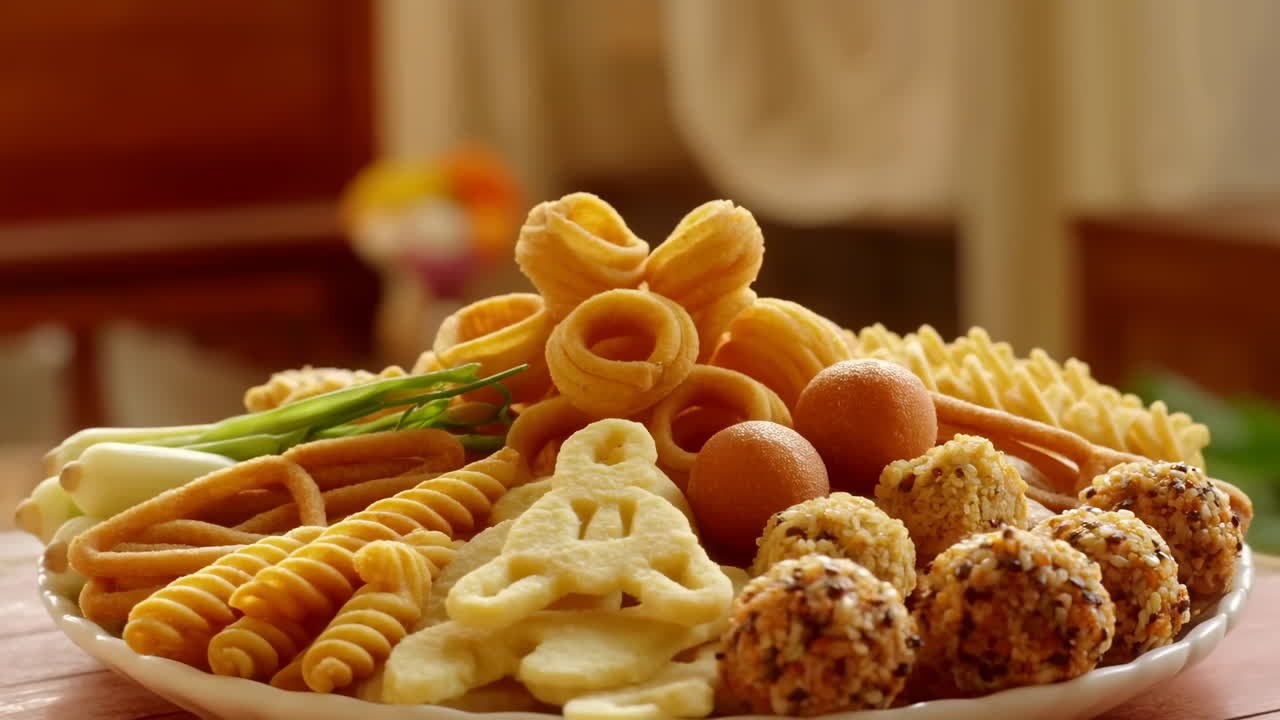 Udvalg af traditionelle indiske søde sager og salte snacks