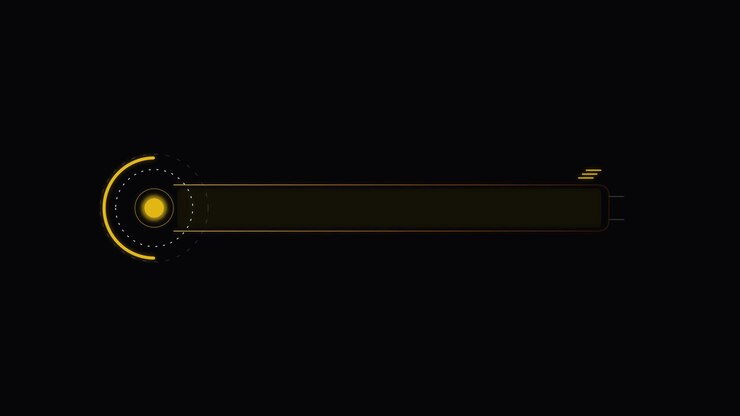 Animated Digital Lower Third Graphic with Yellow Circular Element