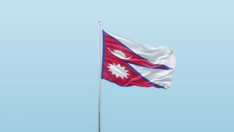 nepal flag with alpha and background with different angle of movement