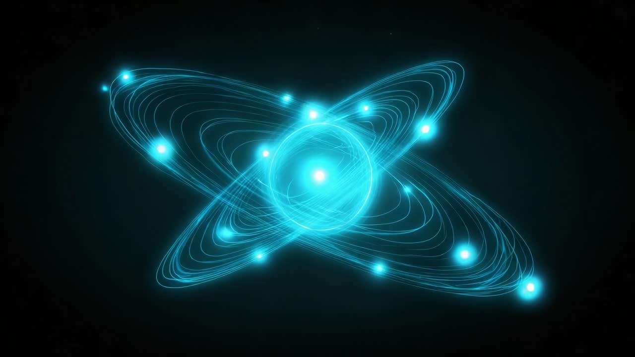 A Captivating Cosmic Dance: An Enigmatic Stellar Visualization Featuring a Luminous Core Surrounded by Glowing Rings and Orbiting Points of Light Capturing the Essence of Celestial Phenomena