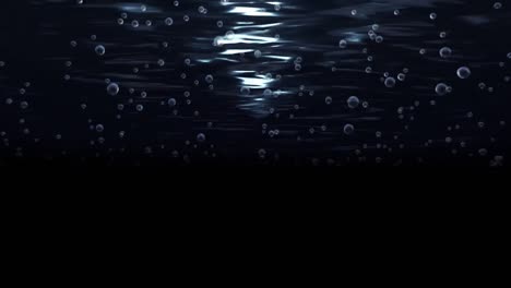 burbujas de aire bajo el agua