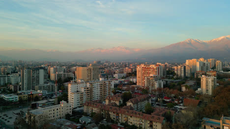 Drone-Shot-Cordillera-De-Los-Nades-Mountains-Providencia-Santiago-Chile