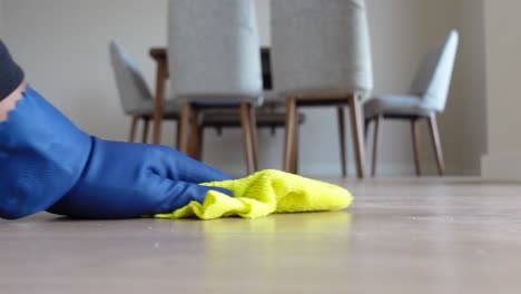 cleaning a house floor